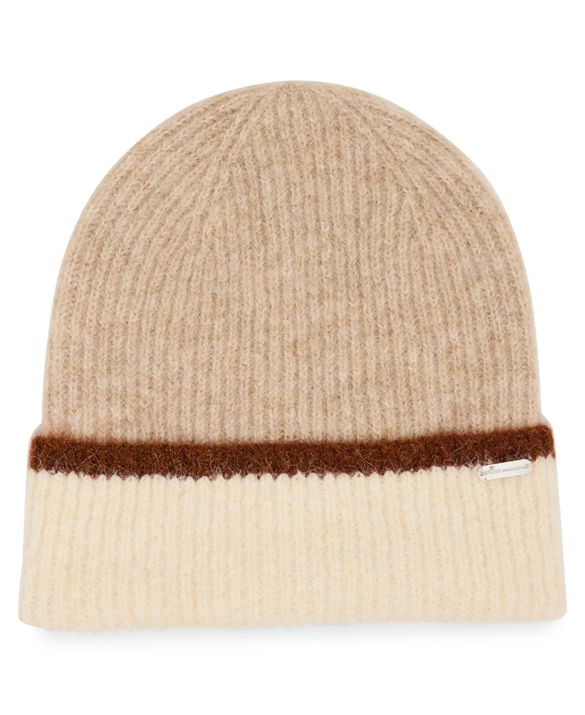 Colorblock Cuff Beanie by Steve Madden