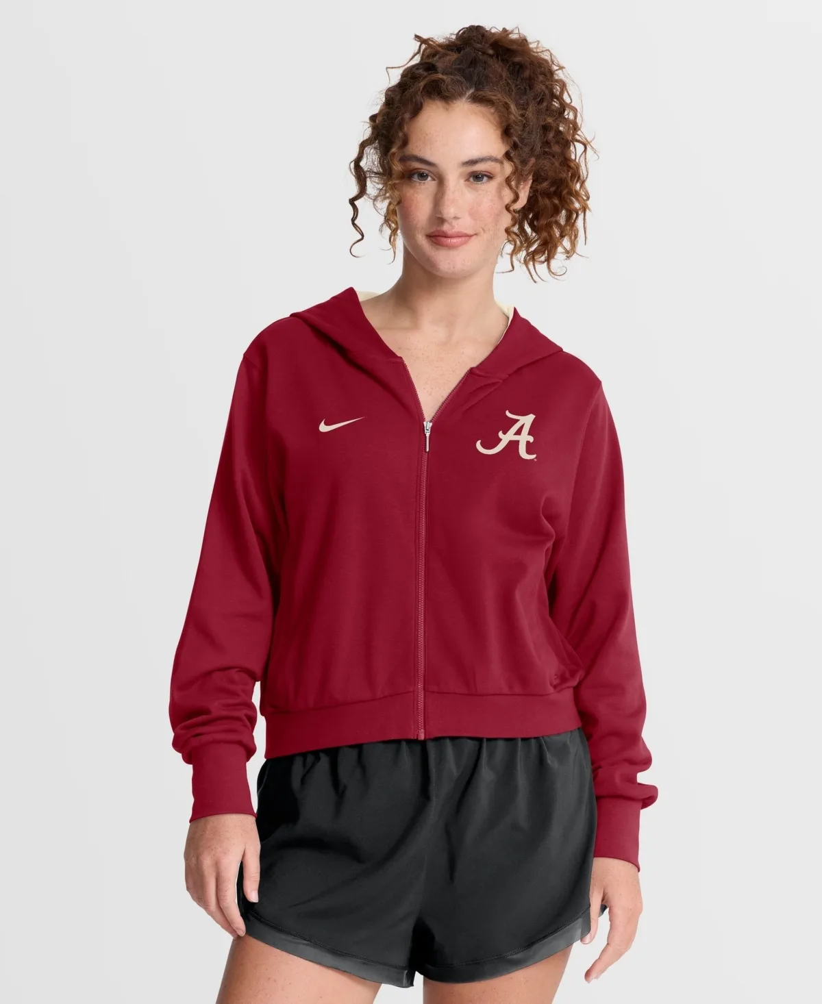 Mantra Alabama Crimson Tide Cropped Full-Zip Hoodie by Nike