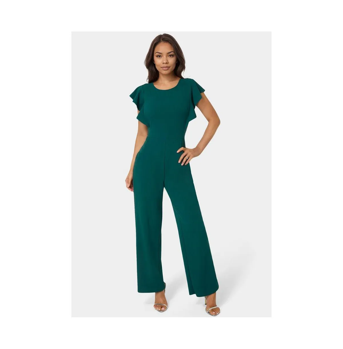 Scuba Crepe Jumpsuit by bebe