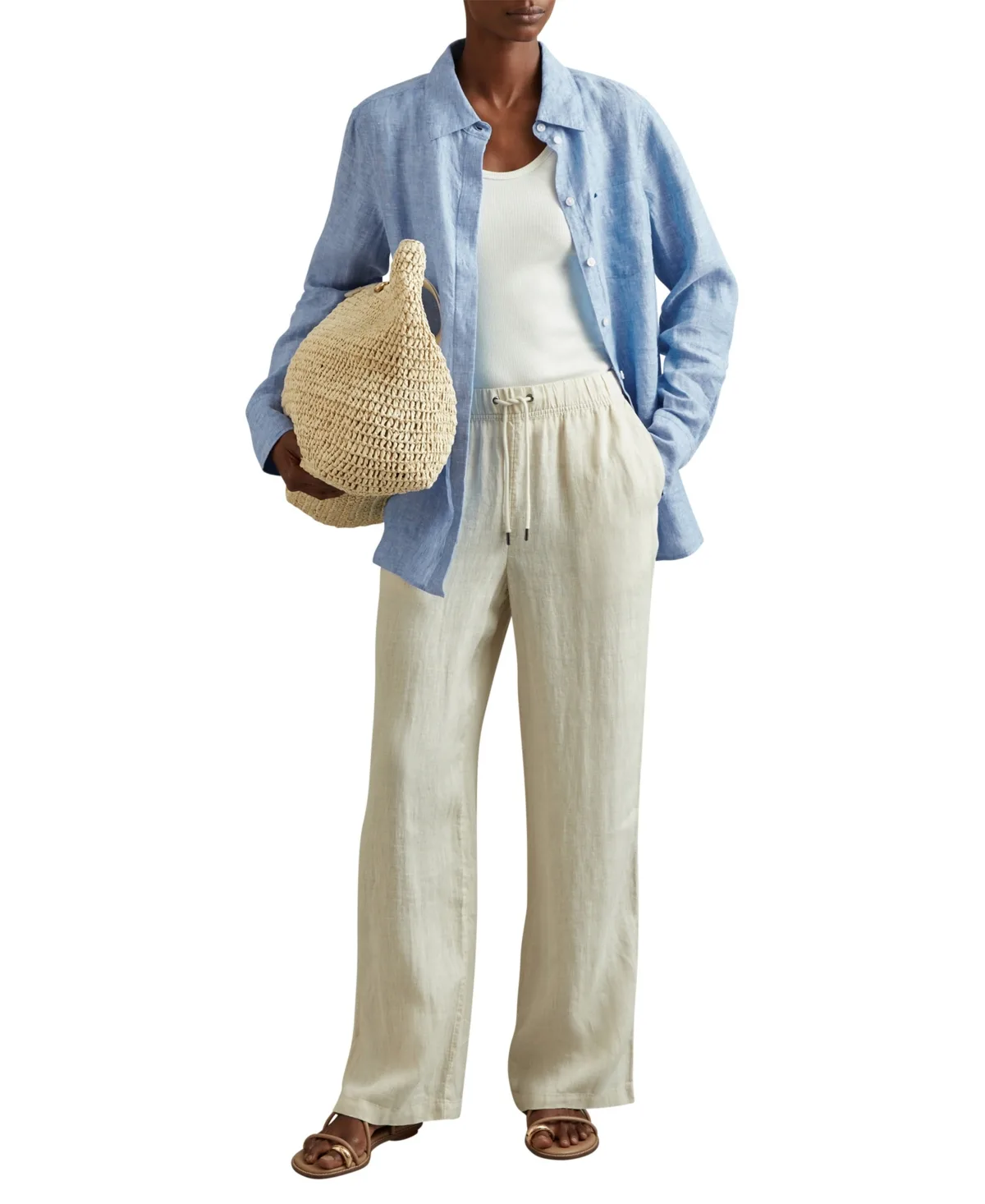 Belle Linen Shirt by Reiss