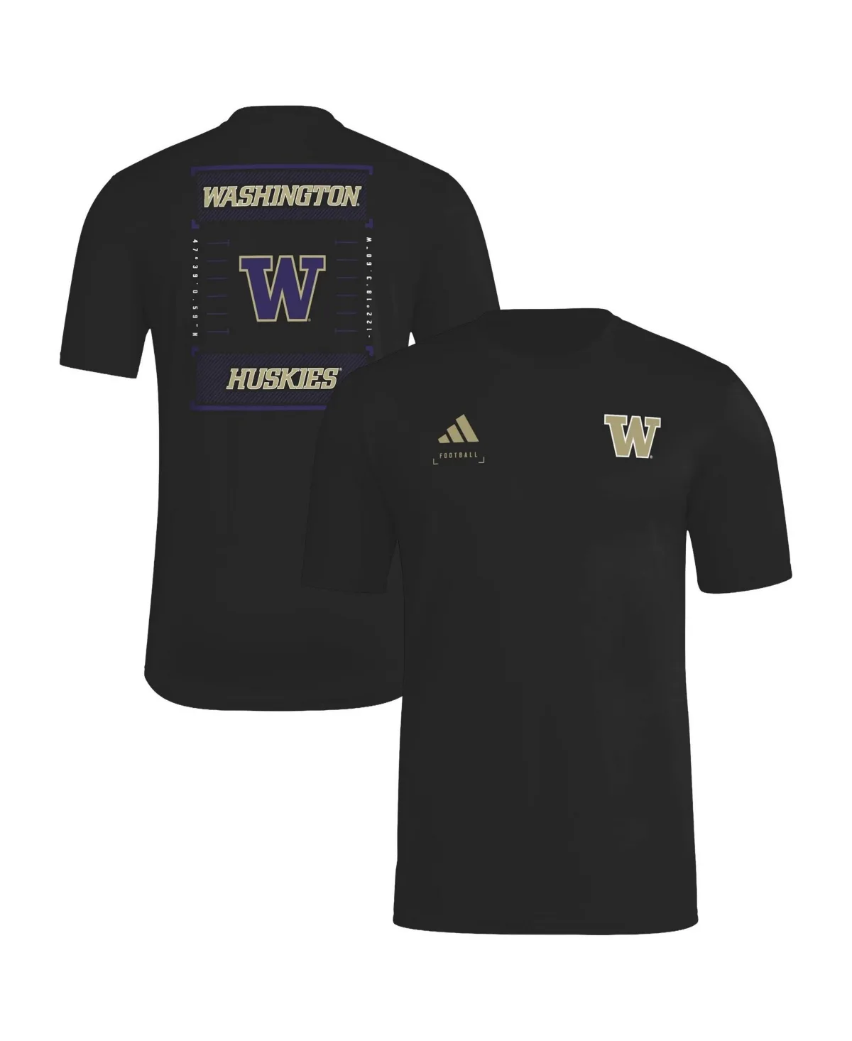 Washington Huskies Locker Football Icon Screen-Print Regular-Fit T-Shirt by adidas