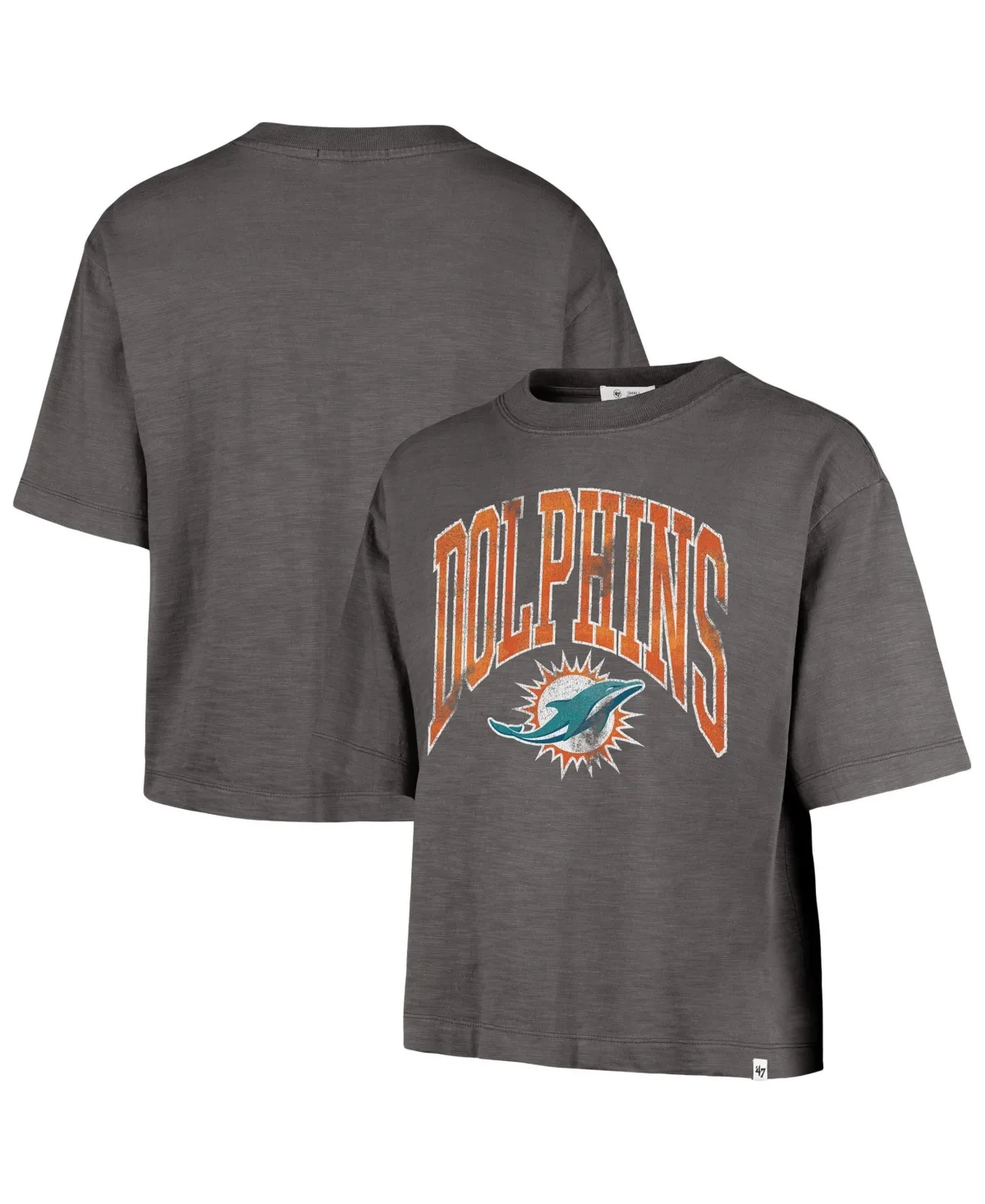 Miami Dolphins Cropped Mindi Slub T-Shirt by 47 Brand