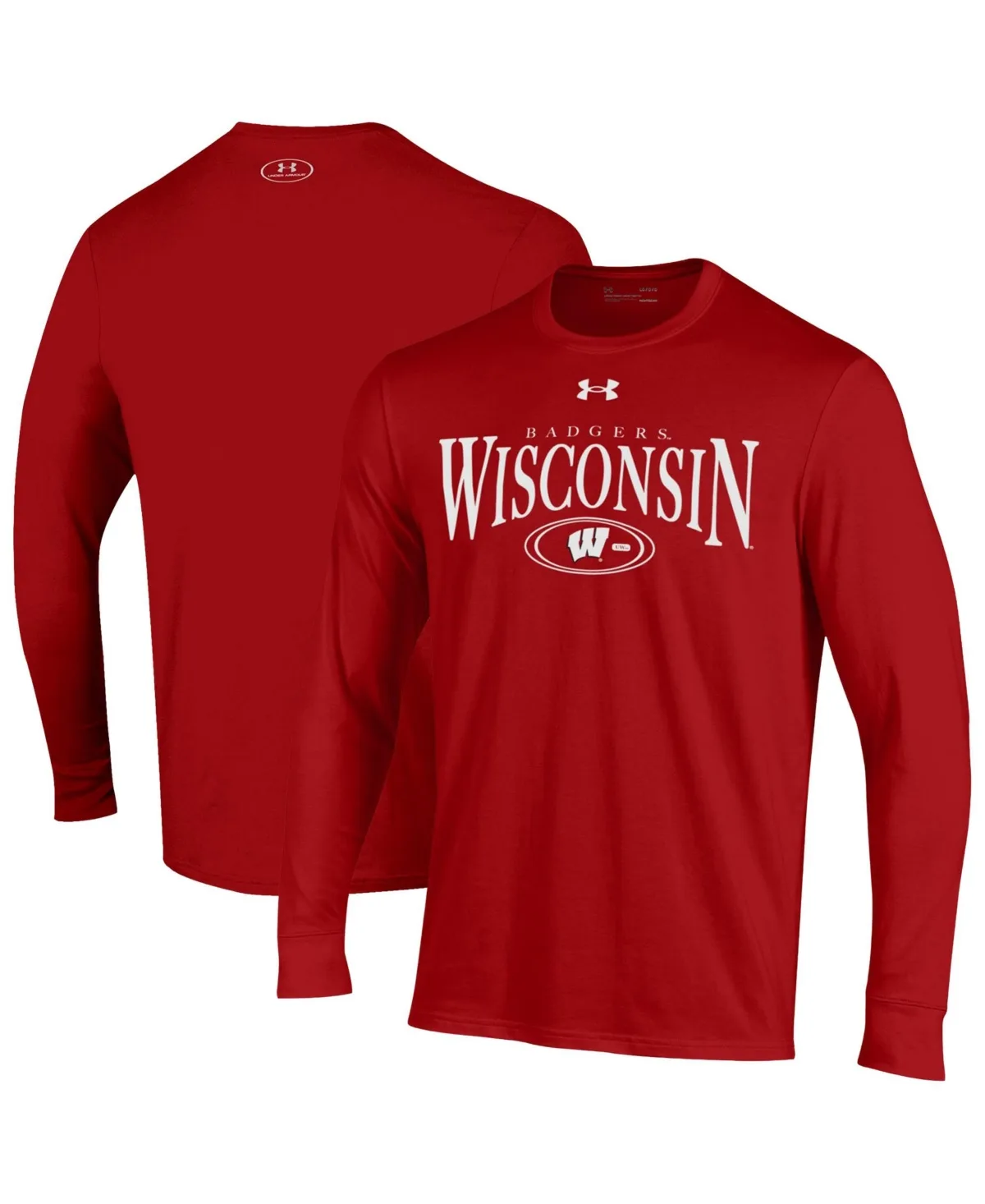 Wisconsin Badgers 2026 Sideline Performance Cotton Long-Sleeve T-Shirt by Under Armour