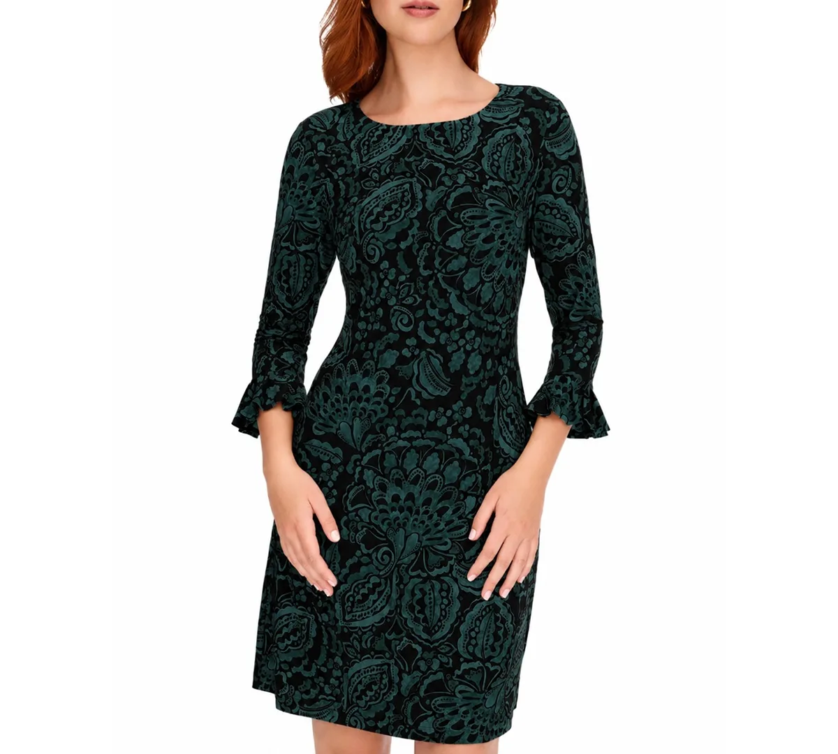 Long-Sleeve Jersey Shift Dress by Tommy Hilfiger