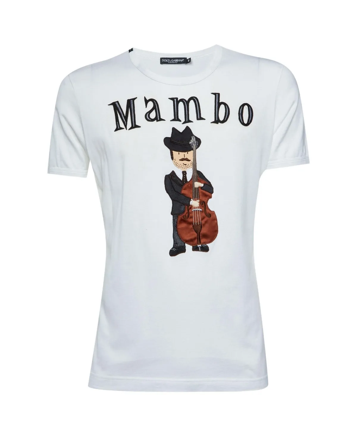 Pre-Owned Mambo Applique Cotton T-Shirt by Dolce & Gabbana
