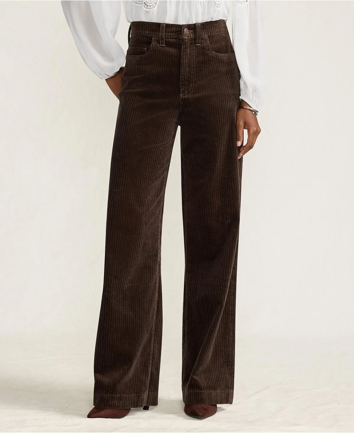 High Rise Wide Leg Corduroy Pants