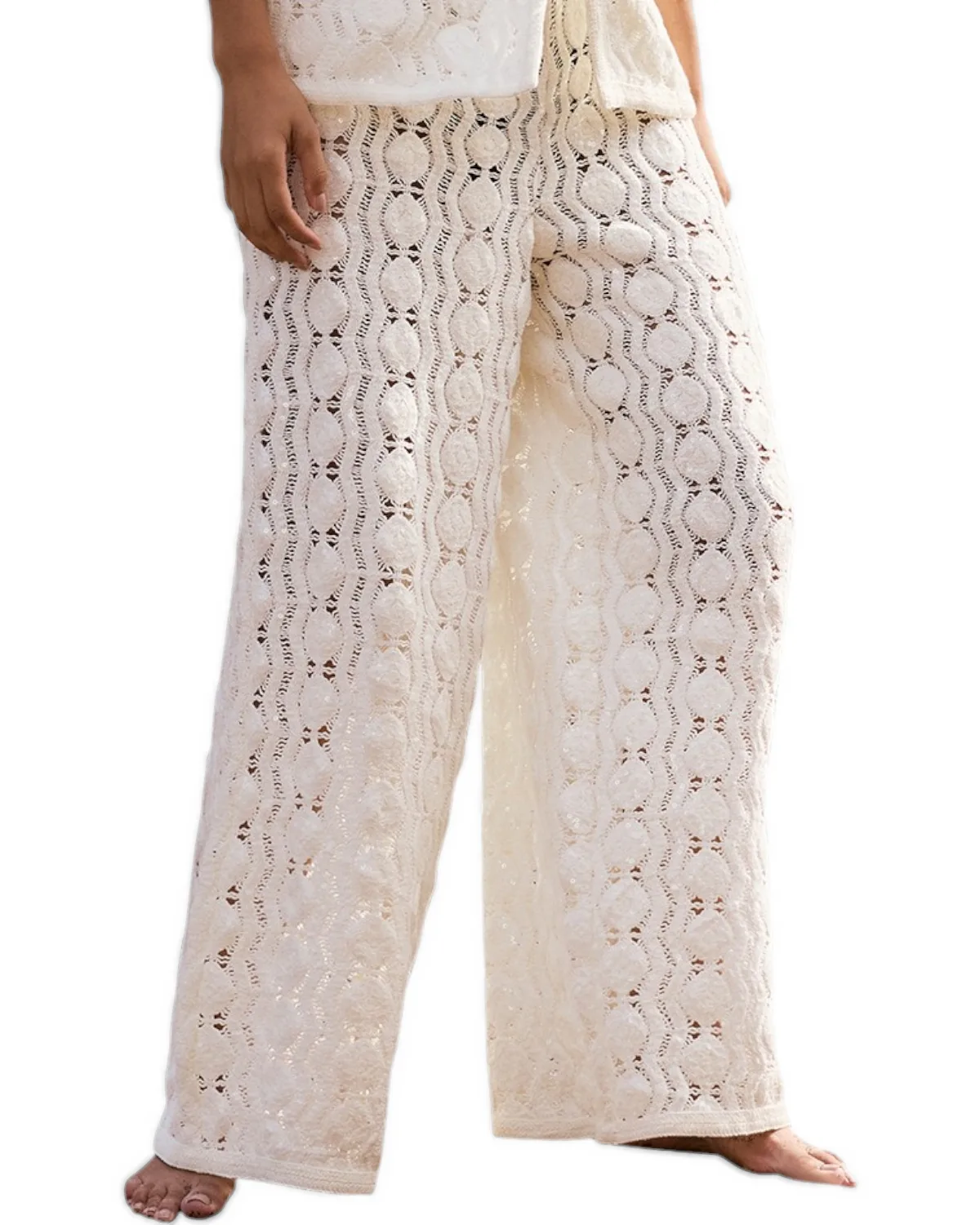 Crochet Sequin Trousers by Mint Velvet