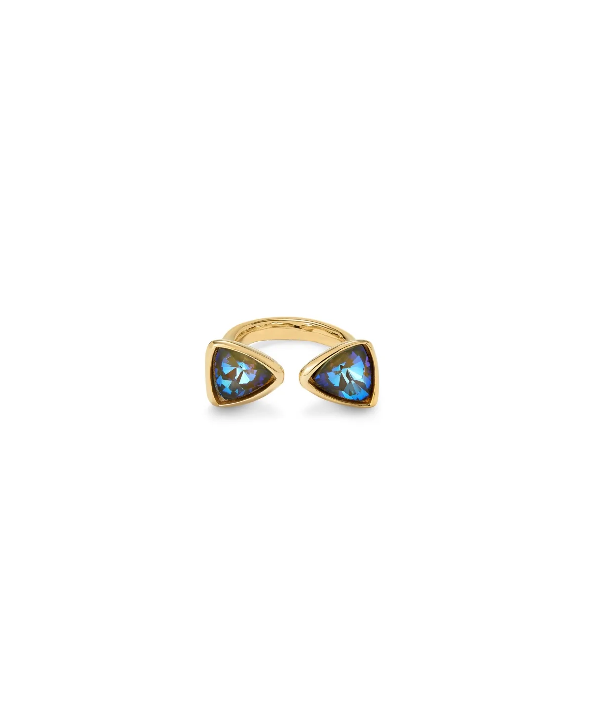Ring with Two Pink Crystals by Unode50
