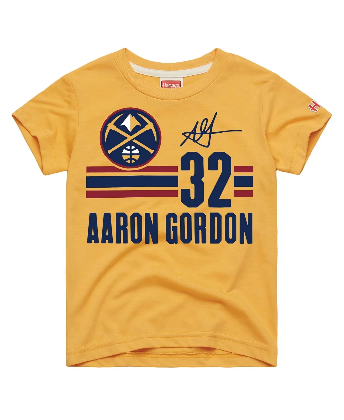 Aaron Gordon Denver Nuggets Remix Signature Name Number Tri-Blend T-Shirt by Homage