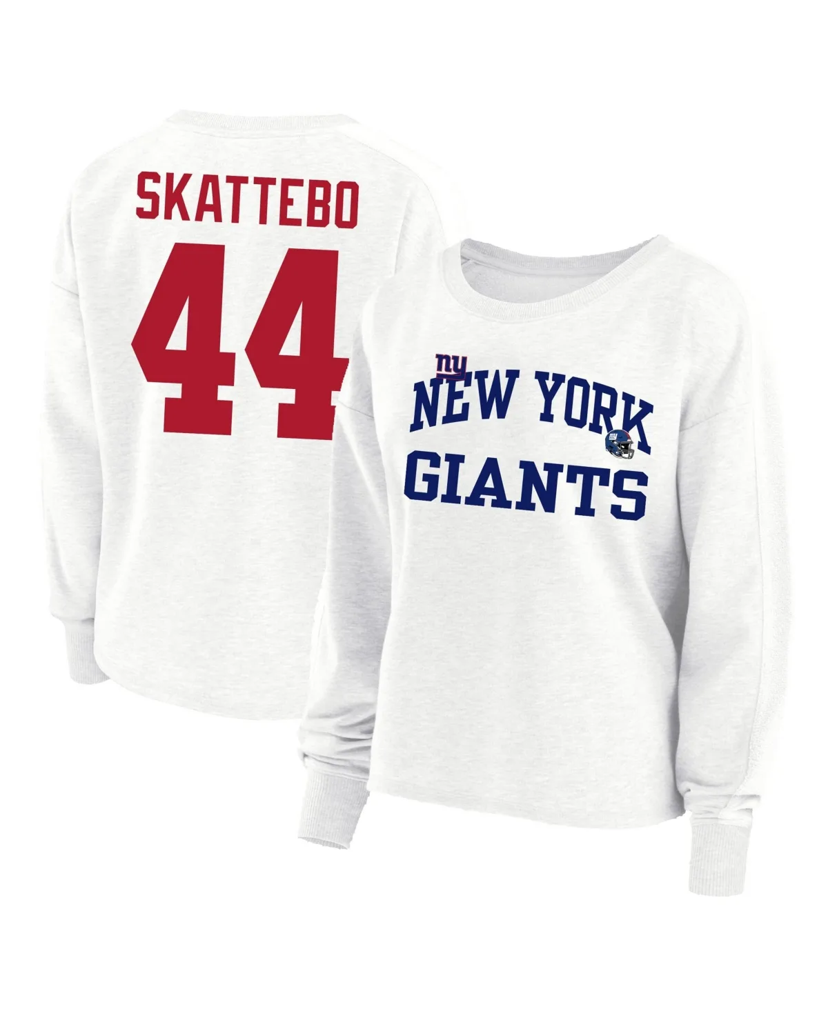 Cam Skattebo New York Giants Oversized Name Number Sweatshirt by Fanatics