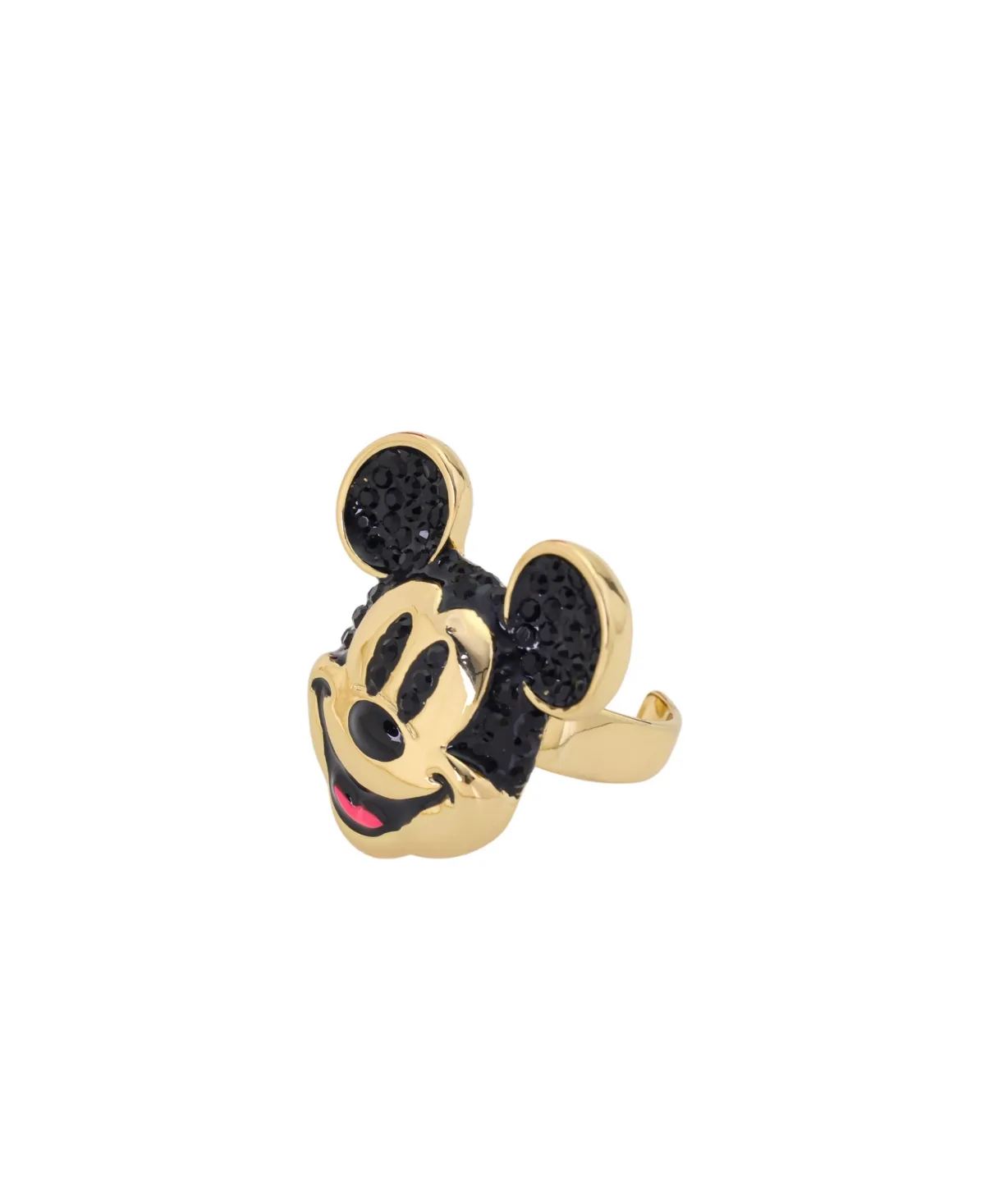 Cubic Zirconia Crystal Gold-Tone Mickey Mouse Cocktail & Statement Ring by Disney