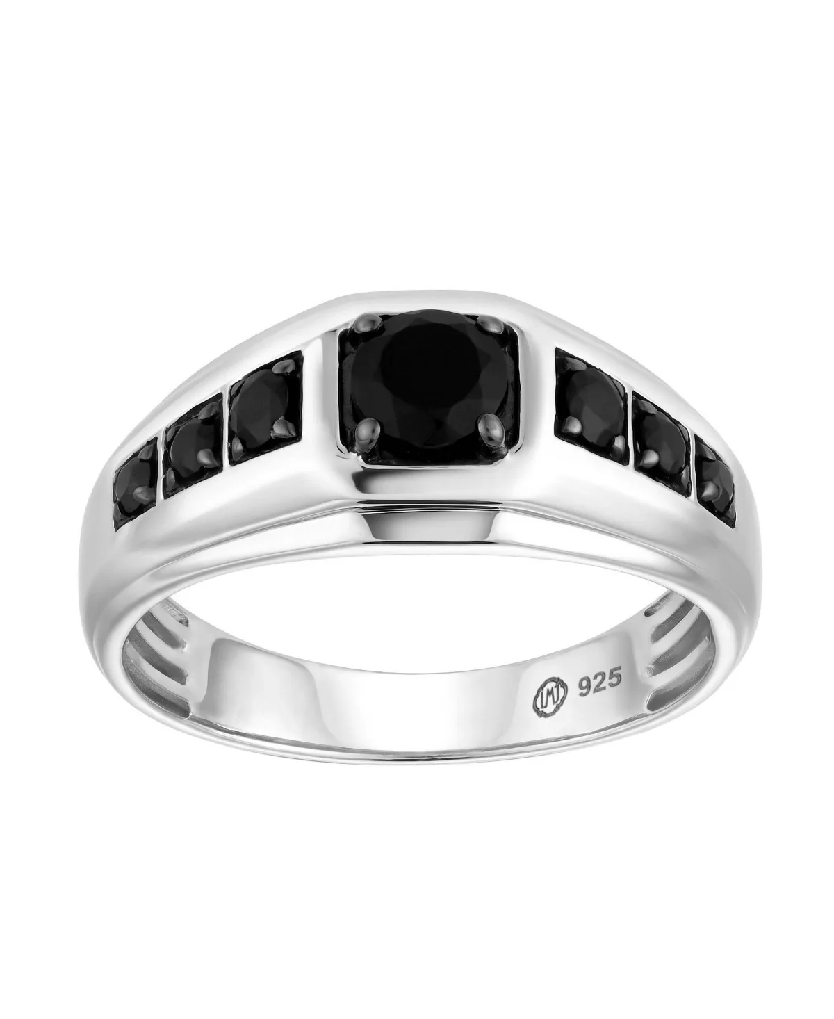 Black Spinel Bezel Solitaire Ring (0.85 ct. t.w.) in 925 Sterling Silver by Luvmyjewelry