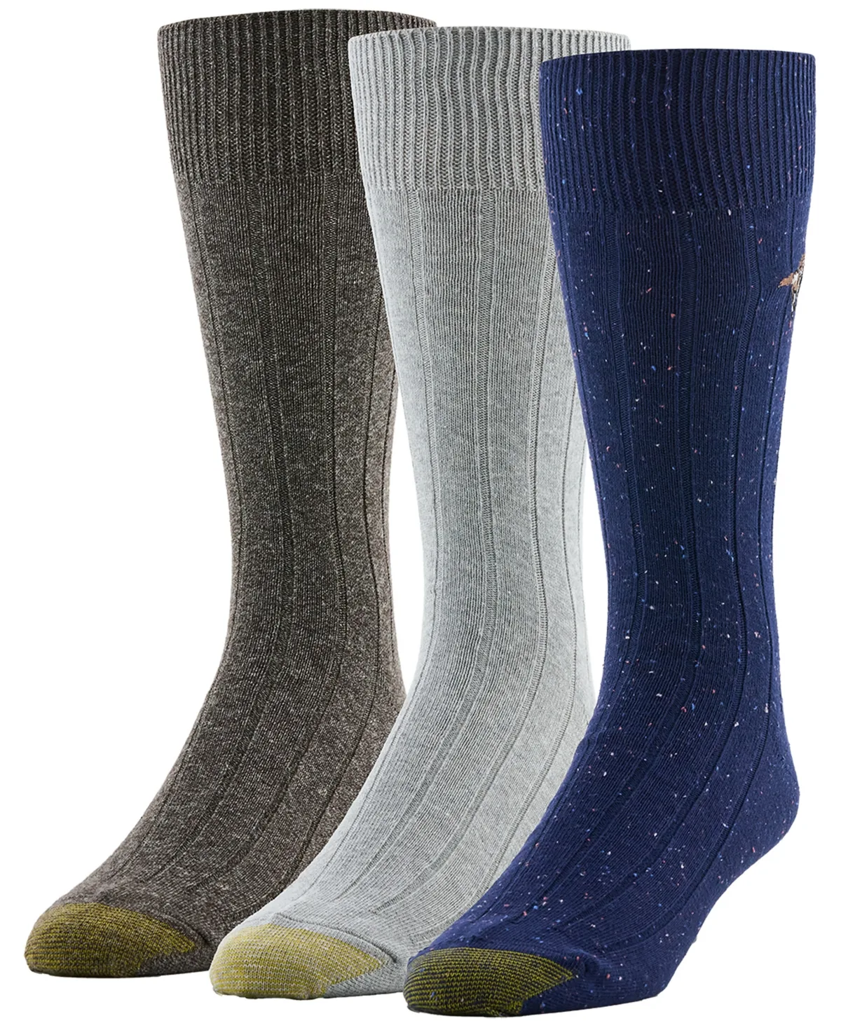 Hampton Ribbed Crew Socks, 3-Pack by Gold Toe