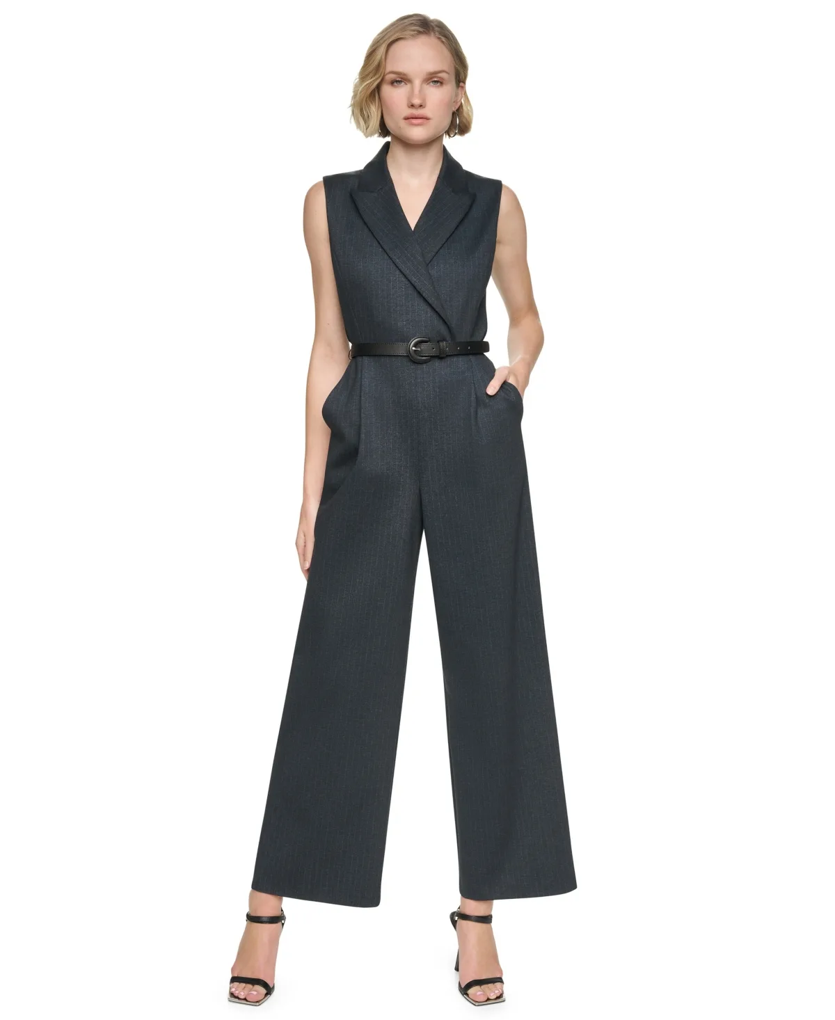 Sleeveless Wide-Leg Jumpsuit