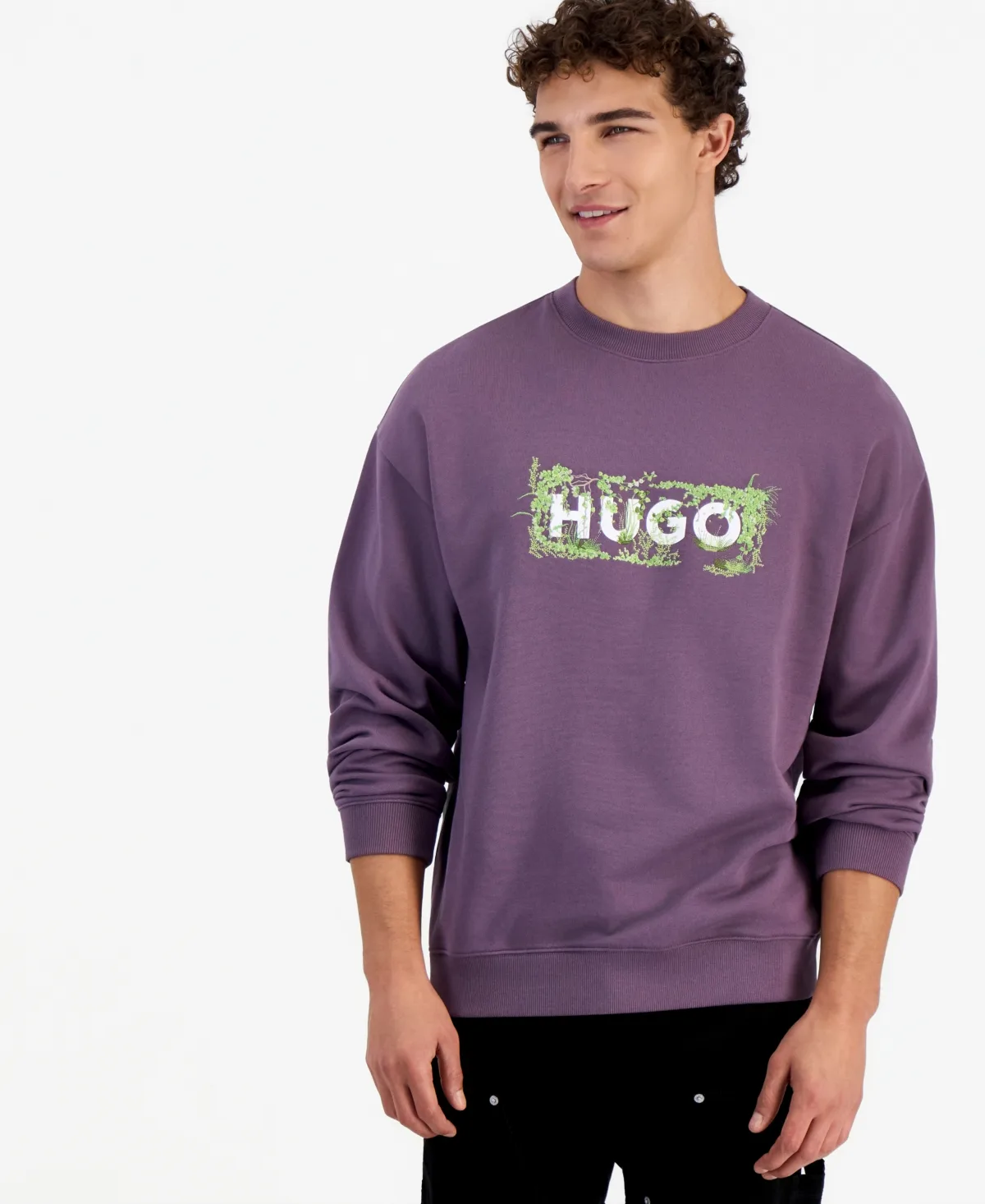 Niviocrew Regular-Fit French Terry Crewneck Sweatshirt by Hugo Boss