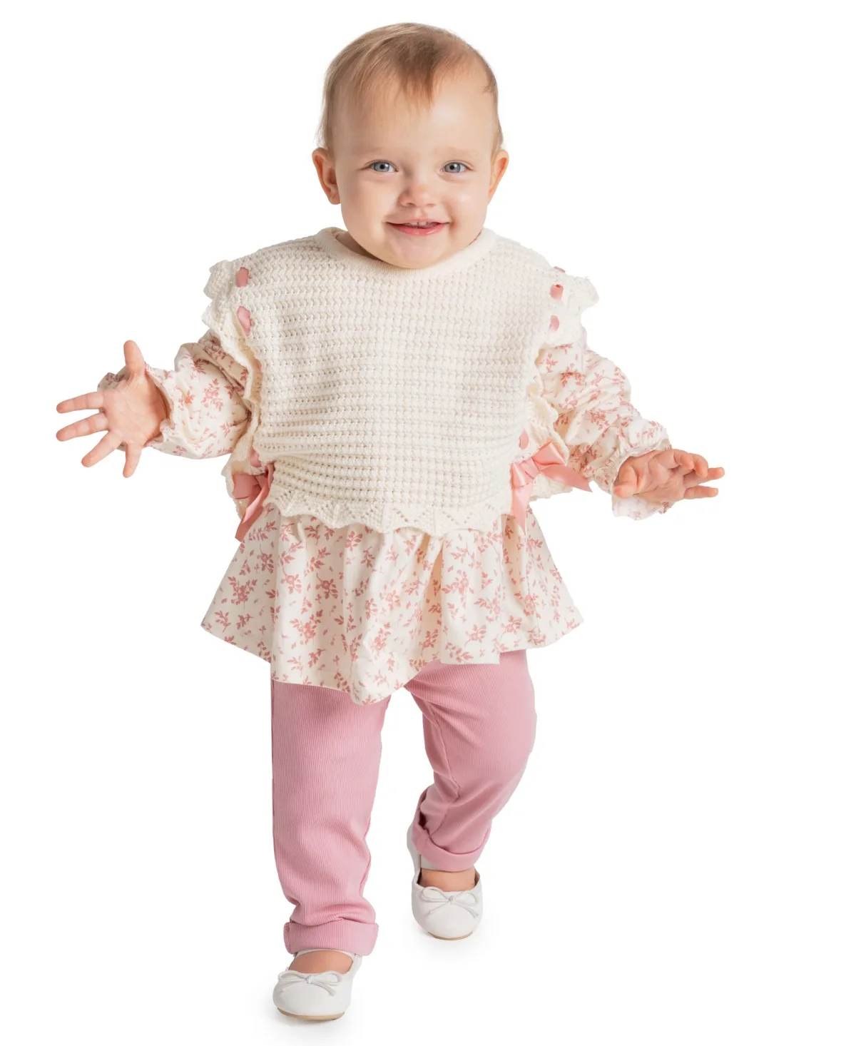 Knit Vest with Top and Knit Pants, 2-Piece Set by Rare Editions