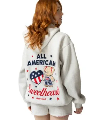 All American Hooded Sweatshirt Short Set by The Happy Camp3r