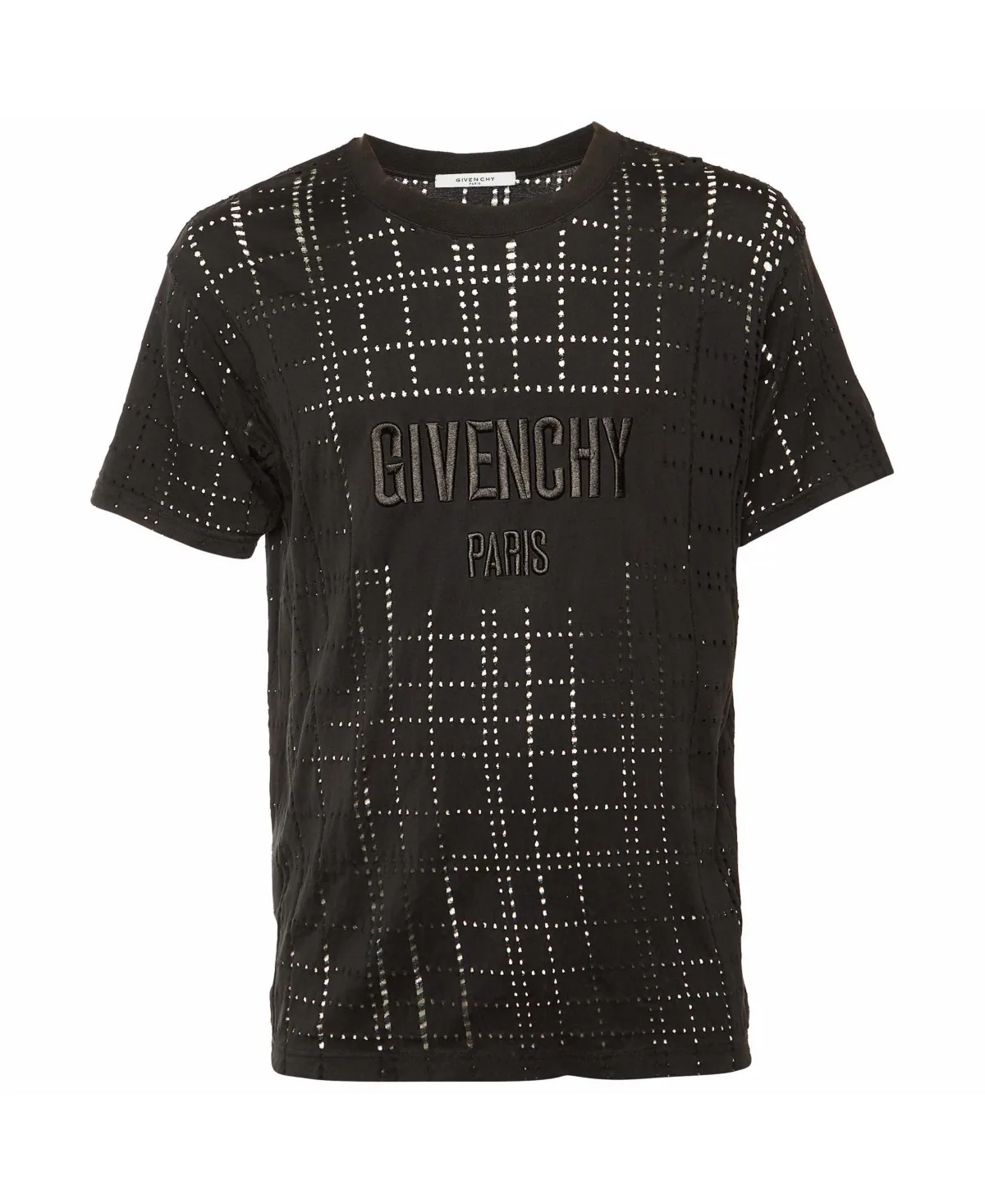 Pre-Owned Givenchy Perforated Grid Logo T-Shirt by GIVENCHY