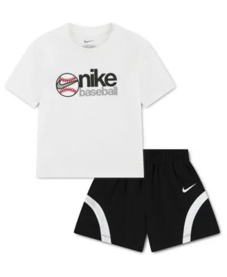 Baseball Graphic Short Sleeve T-Shirt Mesh Shorts 2-Piece Set by Nike