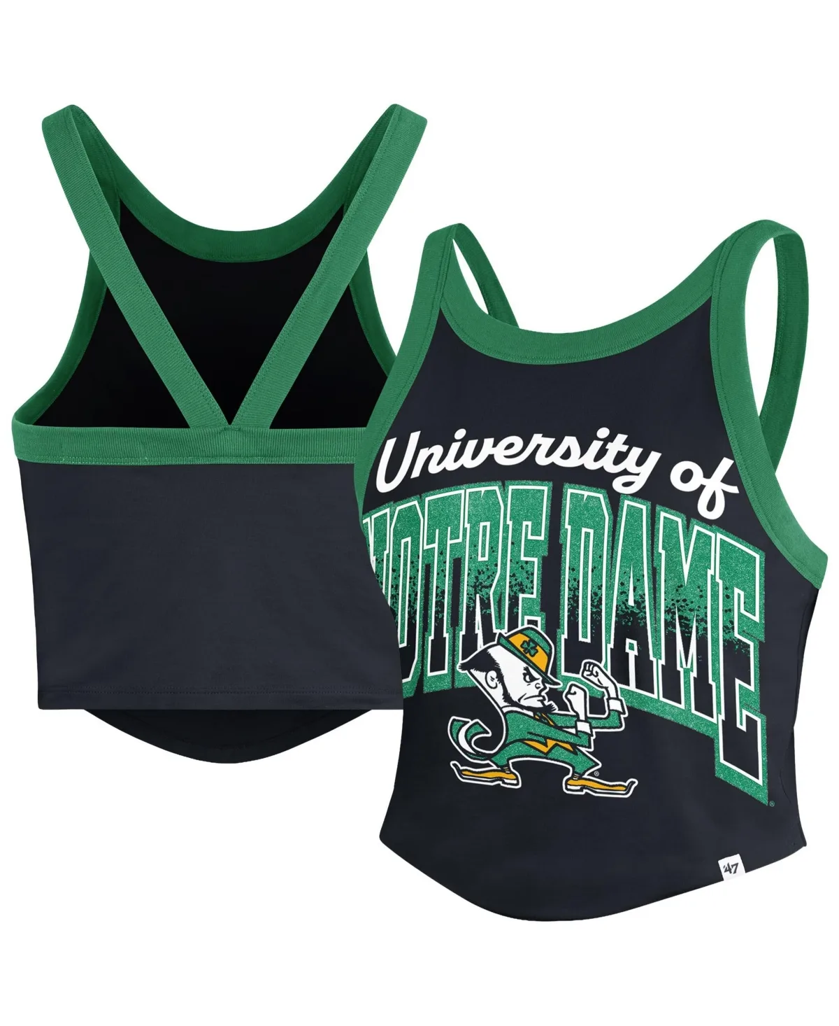 Notre Dame Fighting Irish Shimmer Shadow Sporty Tank Top by 47 Brand