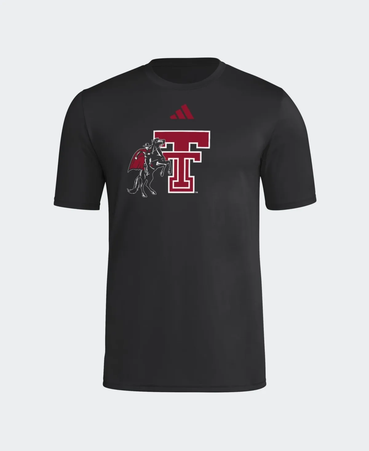 Texas Tech Red Raiders Screen-Printed Regular-Fit Crewneck T-Shirt by adidas