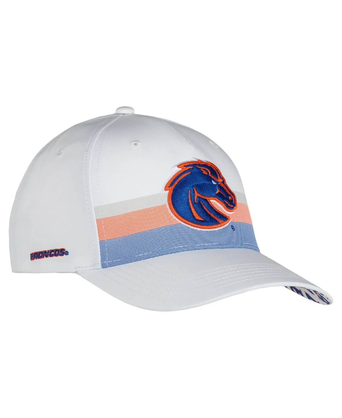 Boise State Broncos the Sideline Adjustable Striped Baseball Cap by Ahead