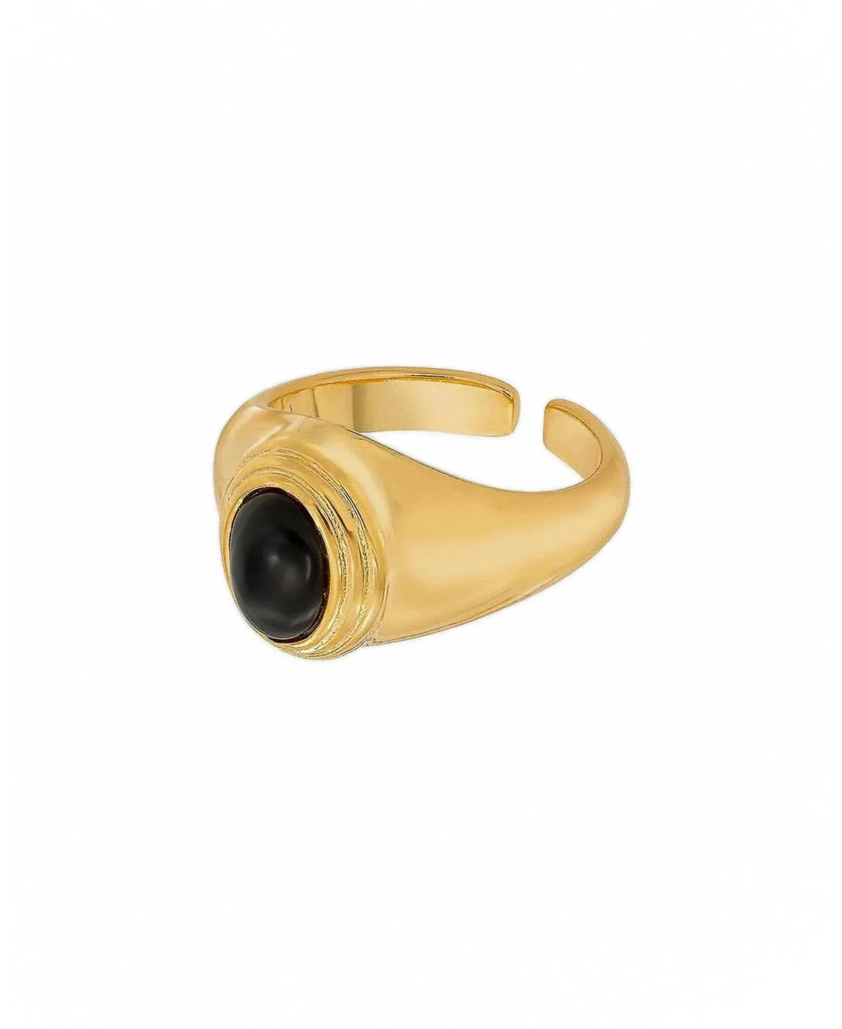 Josh & Chloe Gaeta Statement Adjustable Ring 14k Gold Plated Vintage