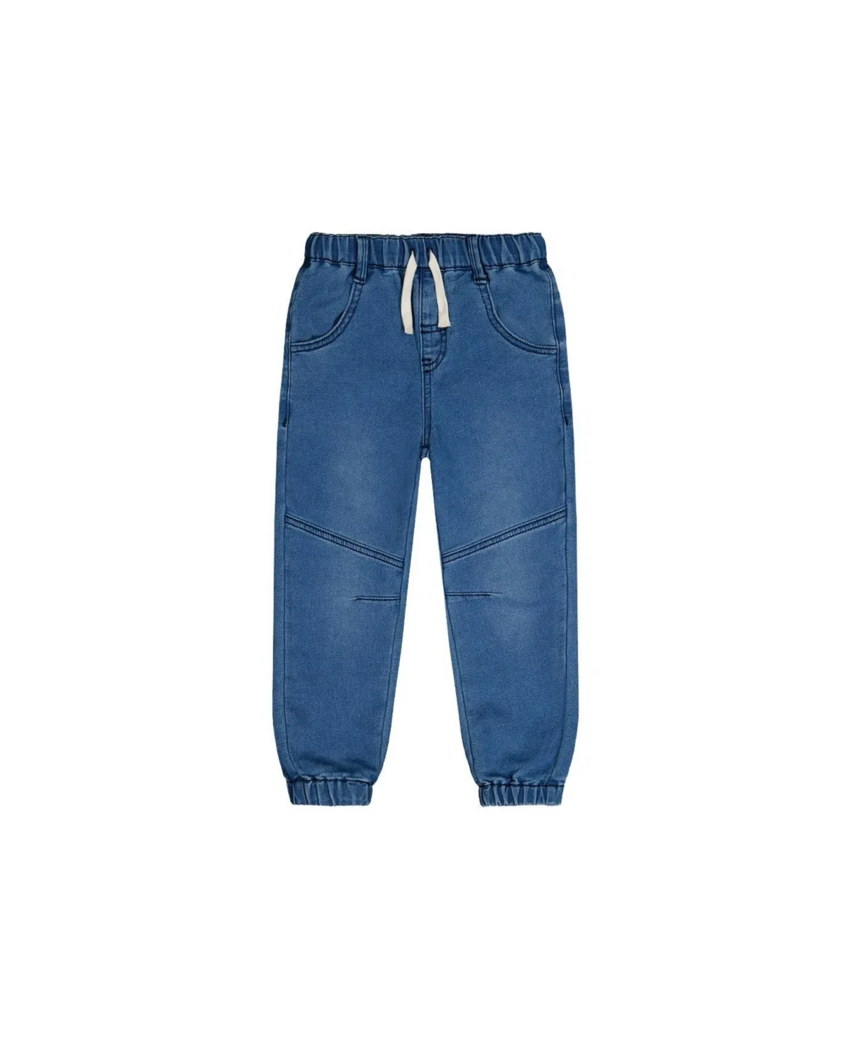 Deux Par Deux French Terry Denim Jogger Pants by Deux Par Deux