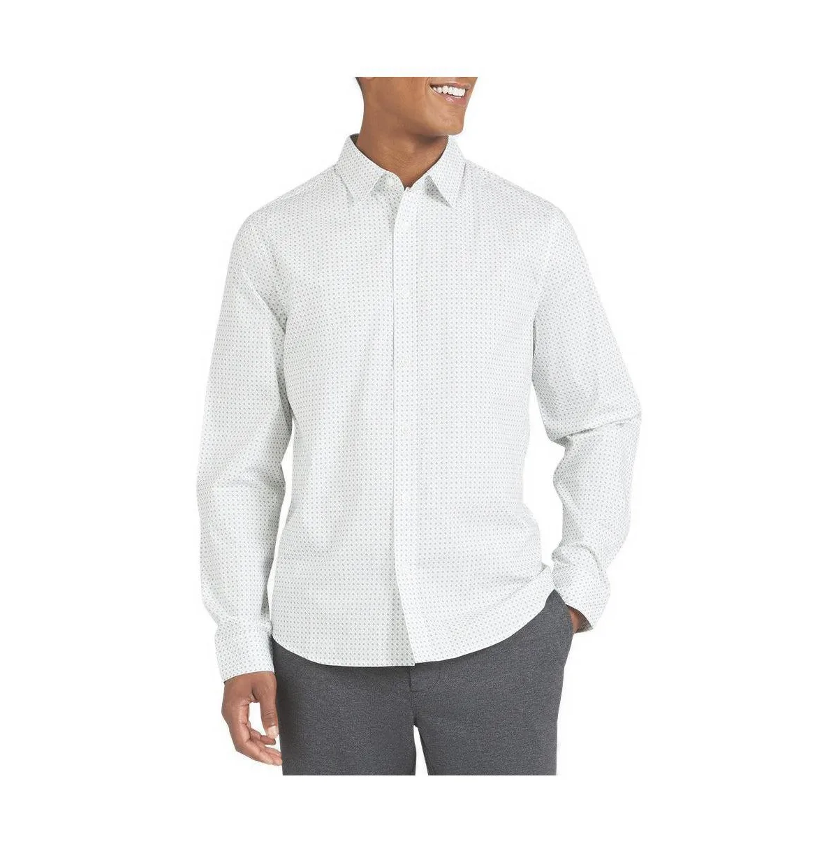 DKNY Stratford Stretch Regular-Fit Long-Sleeve Printed Shirt by DKNY
