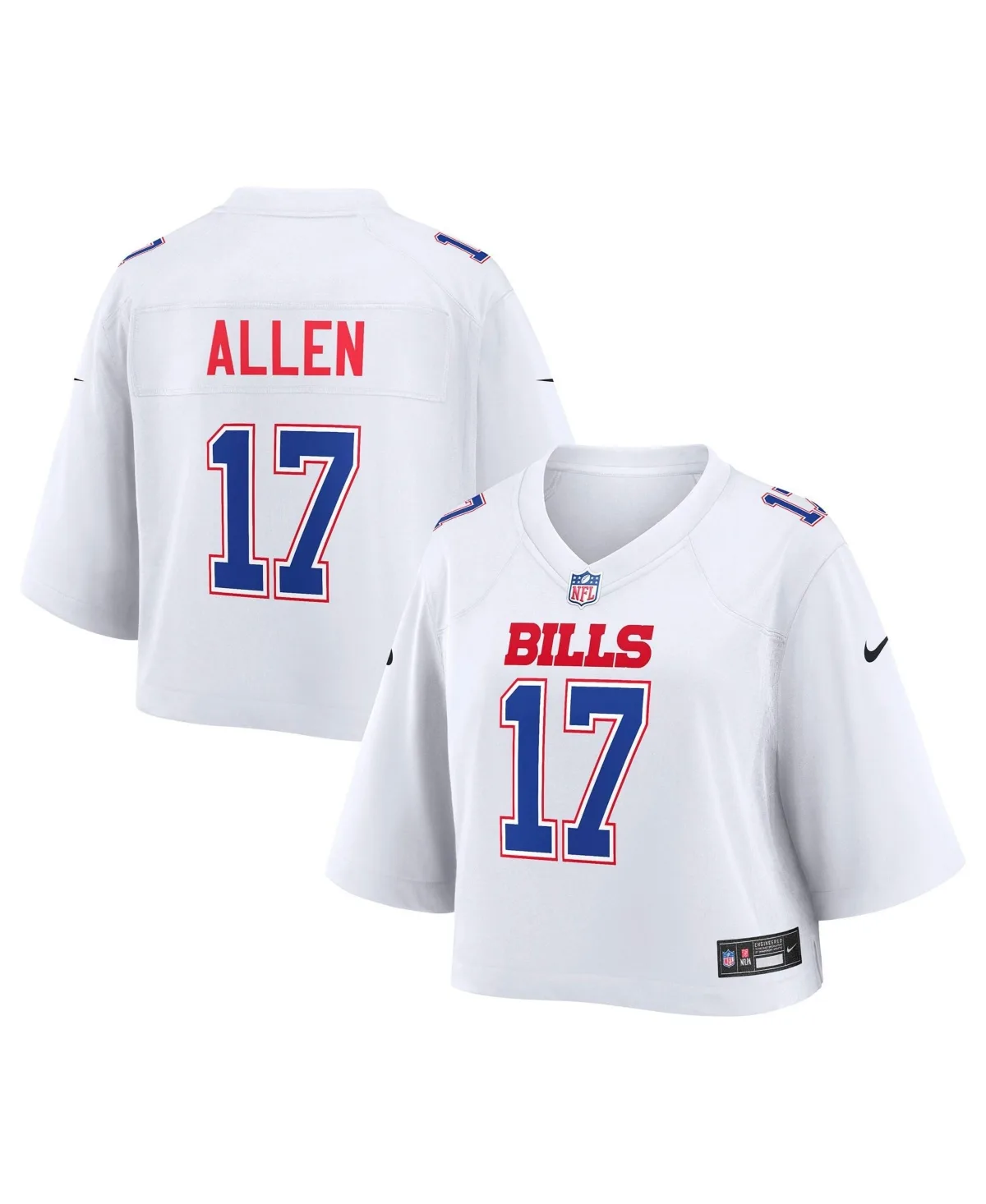 Josh Allen Buffalo Bills Cropped Fashion Jersey by Nike