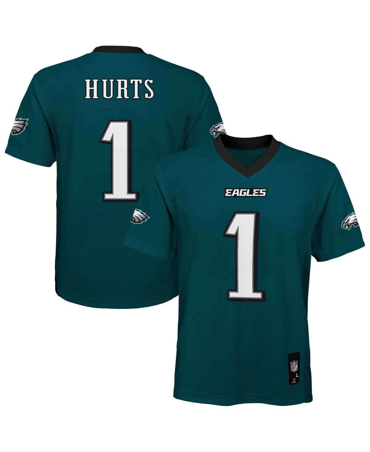 Jalen Hurts Philadelphia Eagles Replica V-Neck Short-Sleeve Jersey by Outerstuff