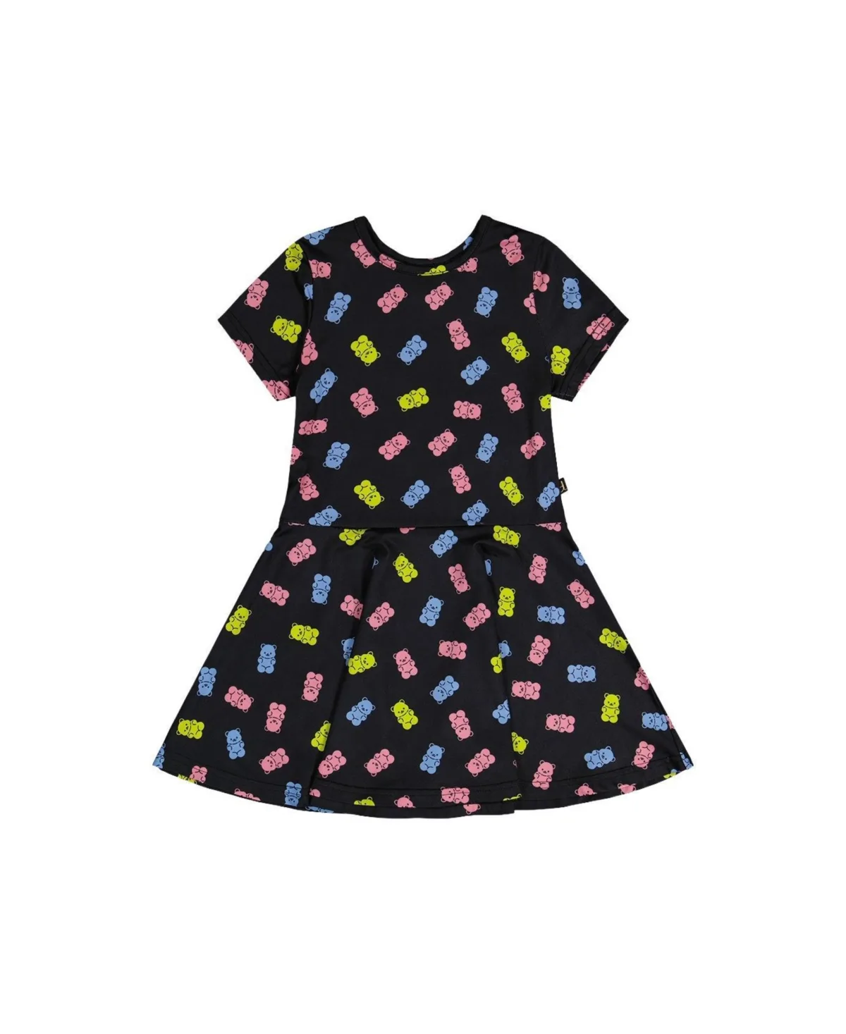 Short Sleeve Dress Printed Gummy Bears by Deux Par Deux
