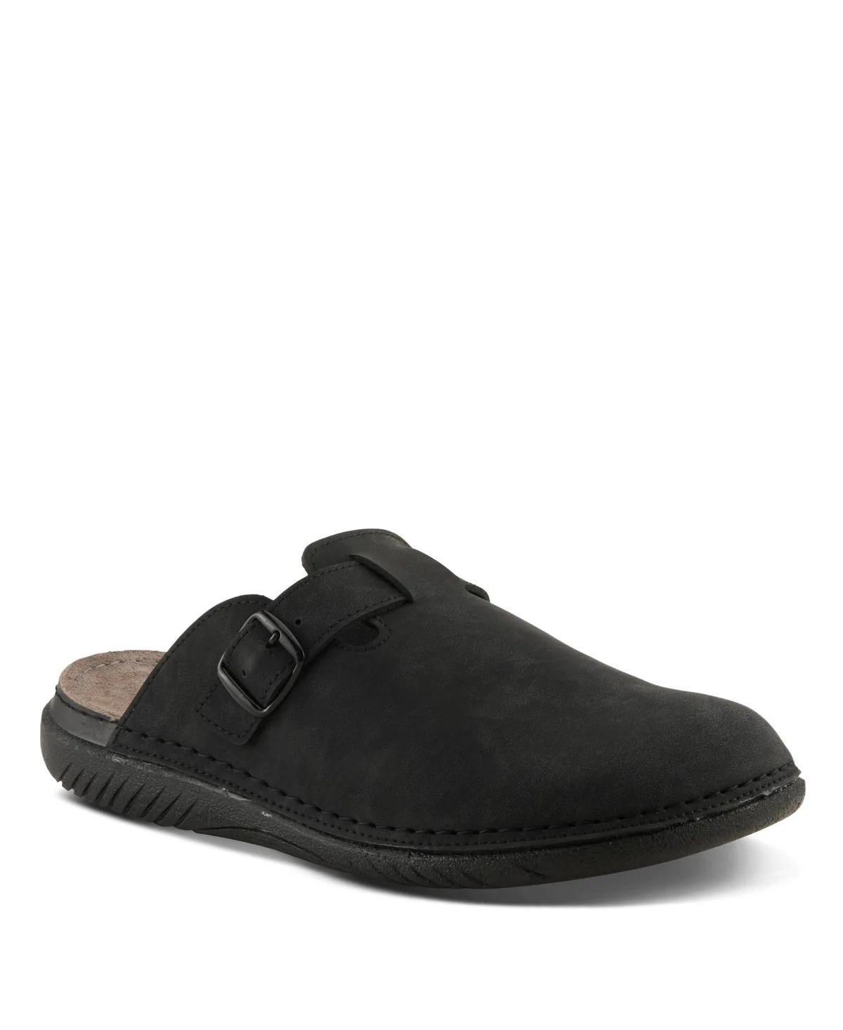 Garmen Faux Suede Open Back Clogs