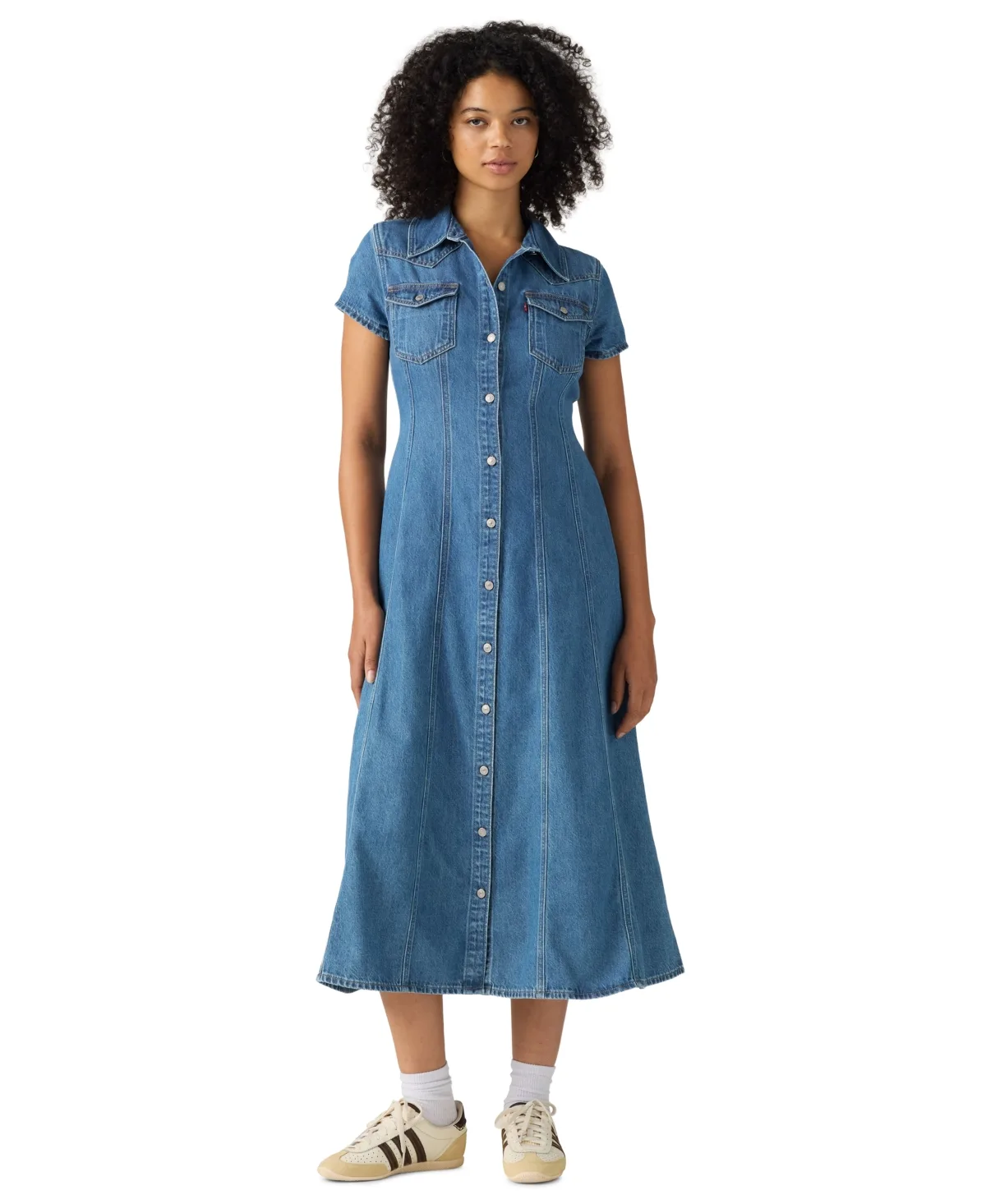 Western Fit & Flare Midi Denim Dress by Levi's