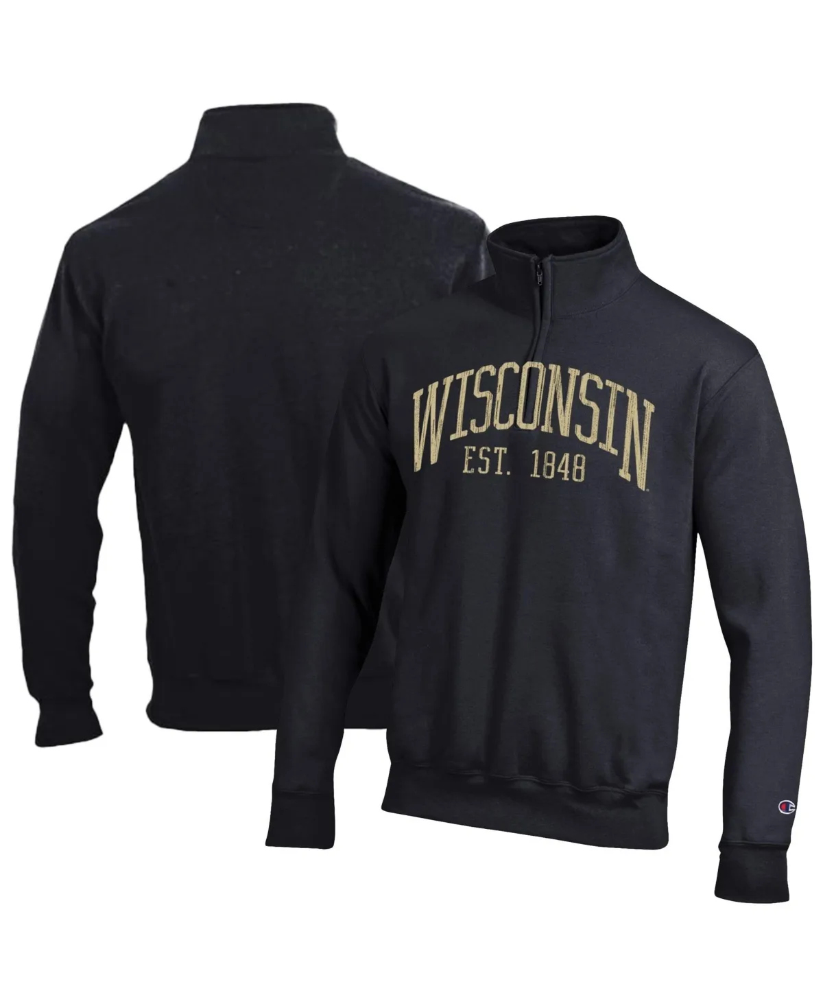 Wisconsin Badgers Power Blend Quarter-Zip Pullover by Champion
