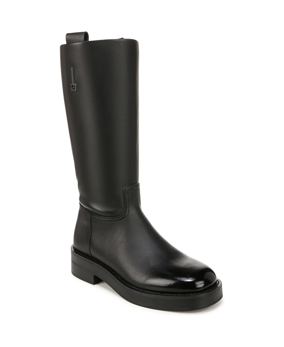Trevi Mid Shaft Boots - Black Leather by Franco Sarto