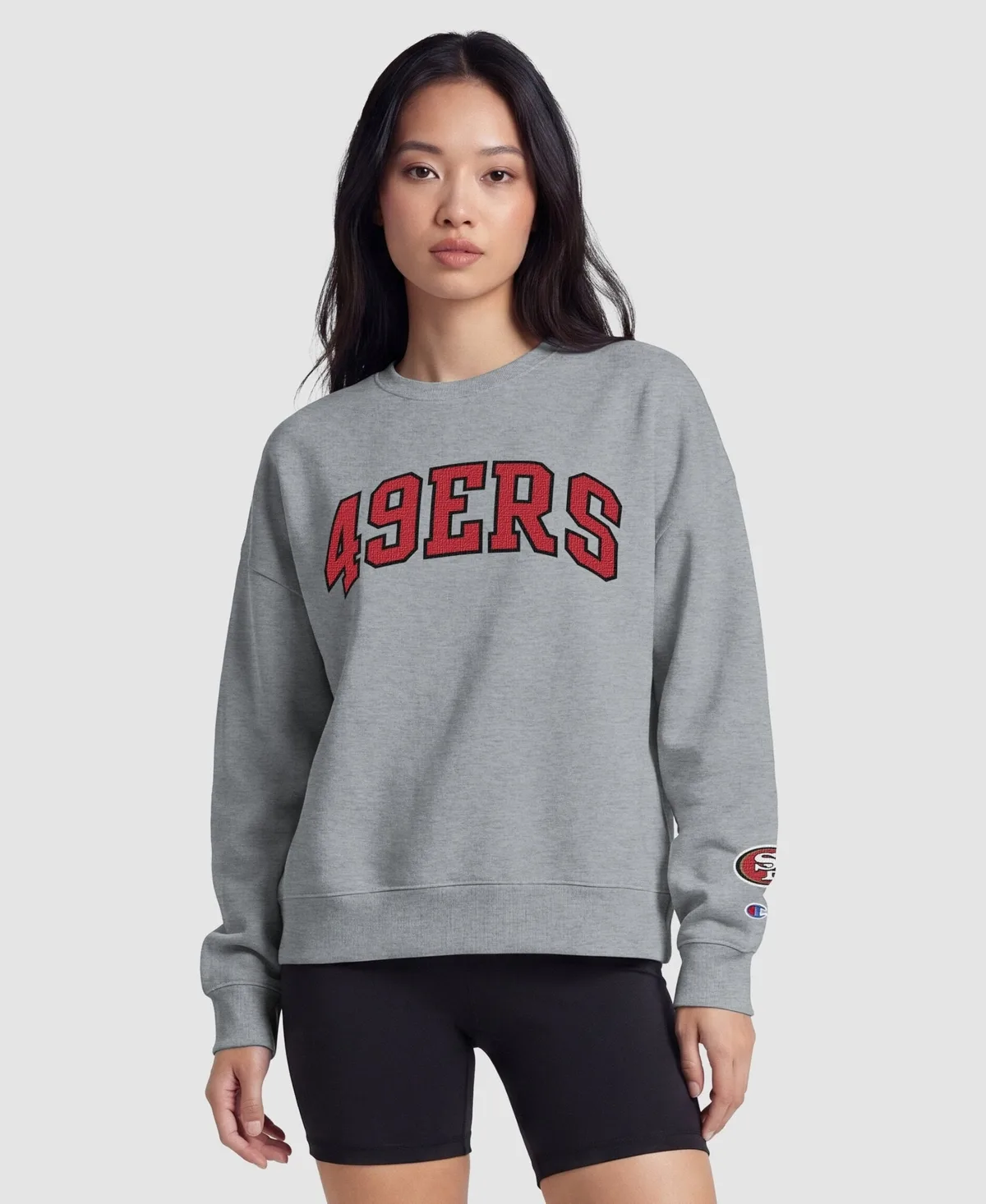 San Francisco 49ers Fleece-Lined Contrast-Lined Sweatshirt by Champion