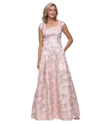 Sleeveless Jacquard Gown by Alex Evenings