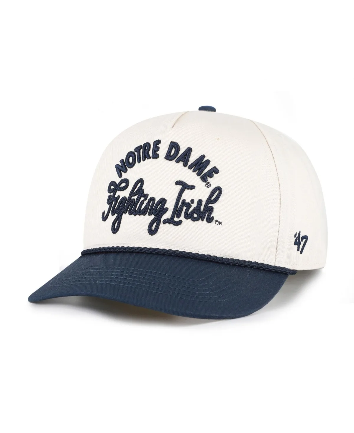 Notre Dame Fighting Irish Rope Script Hitch Adjustable Hat by 47 Brand