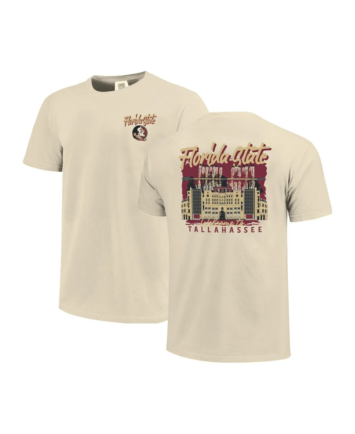 Florida State Seminoles Comfort Colors Hand-Drawn Campus Stack T-Shirt by Image One