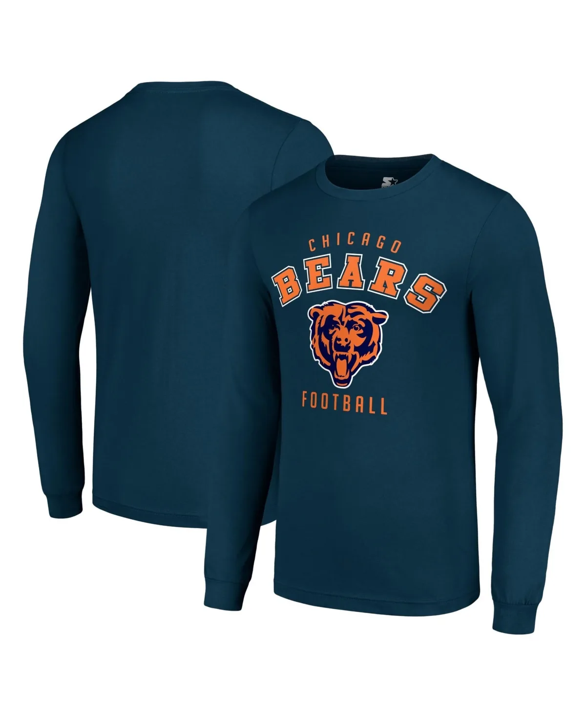 Chicago Bears Long-Sleeve Ring-Spun Cotton T-Shirt by Starter