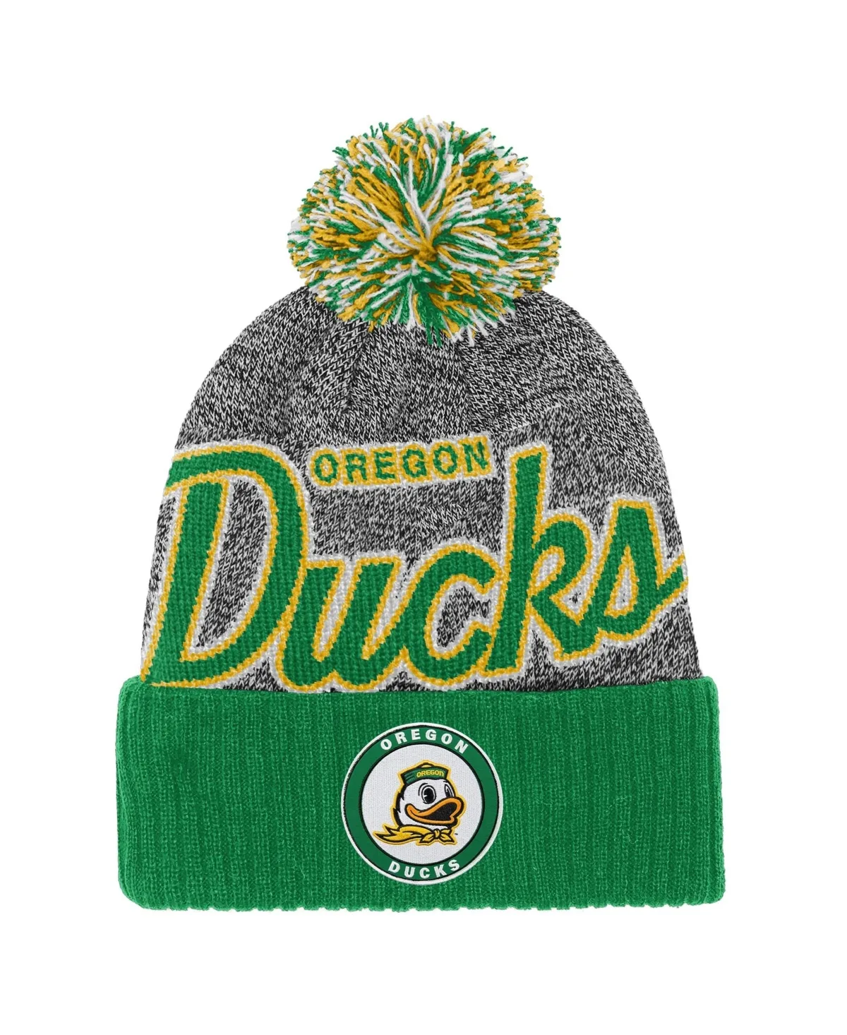 Oregon Ducks Mascot Cuffed Knit Beanie by Mitchell & Ness
