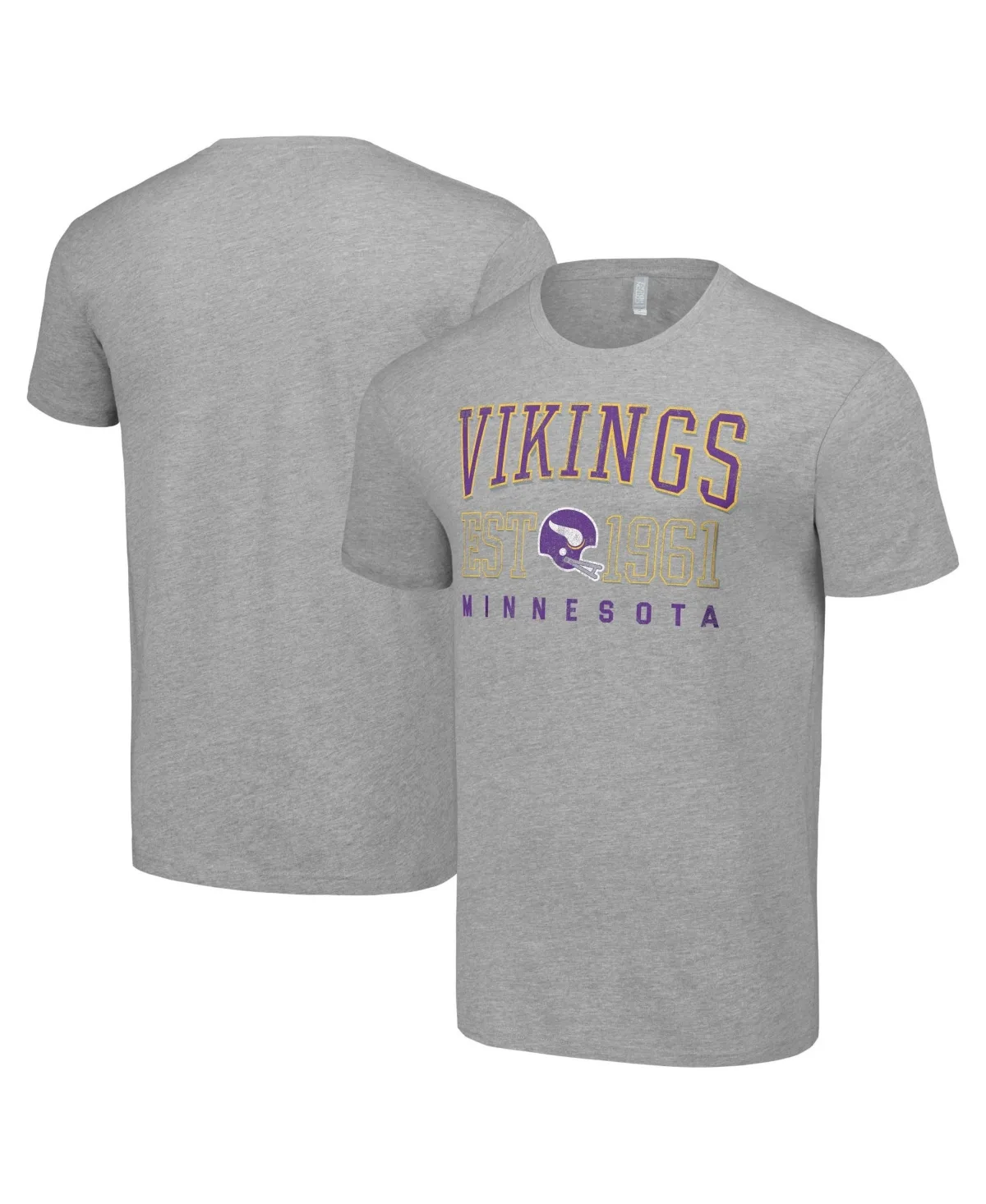 Minnesota Vikings Throwback Logo Distressed Screen Print T-Shirt by Starter