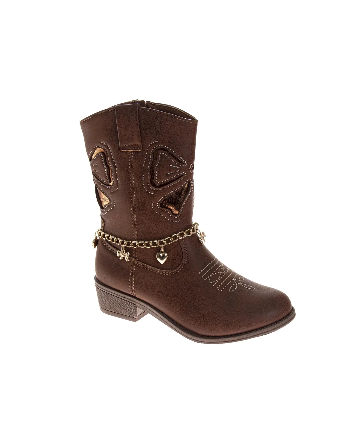 Mid-Calf Cowboy Boots with Charm Chain Detail by Kensie