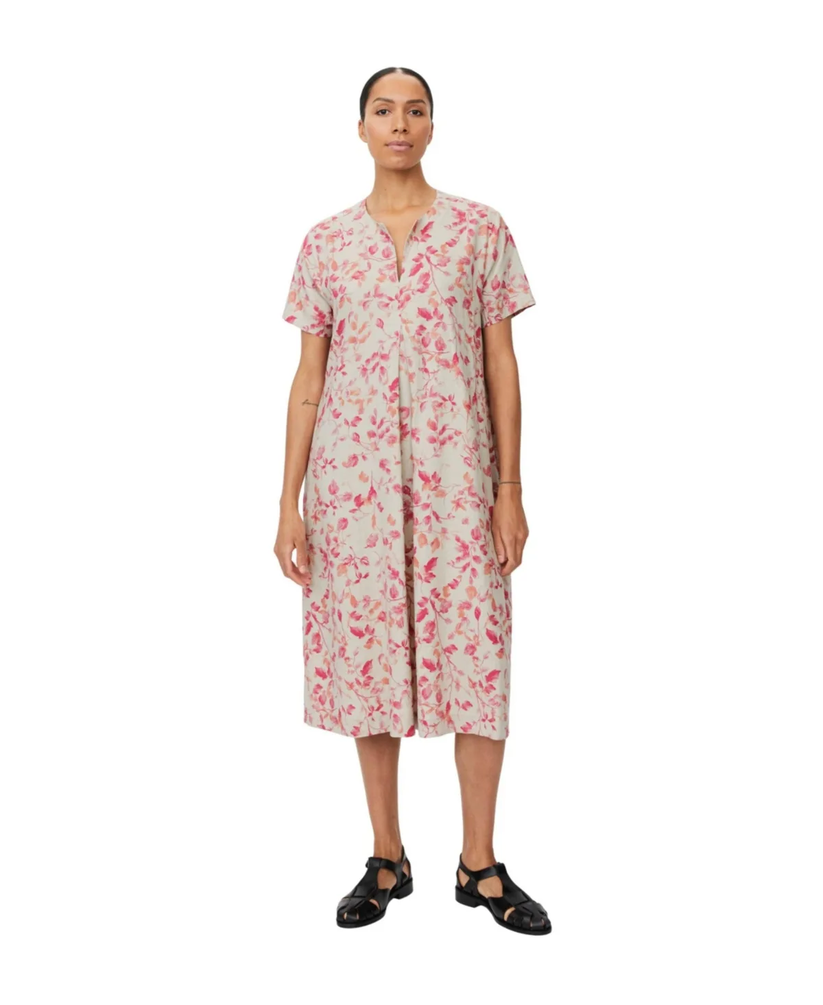 MaNipani Floral-Print Midi V-Neck Dress by Masai Copenhagen
