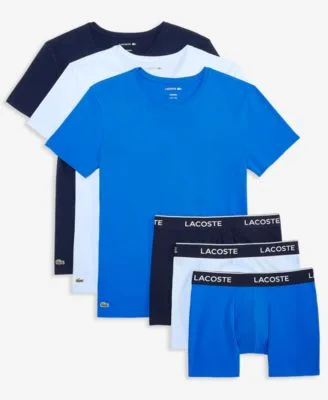 3 Pk. Slim Fit Crewneck T Shirts 3 Pk. Regular Fit Logo Boxer Briefs Holiday Gift Set by Lacoste