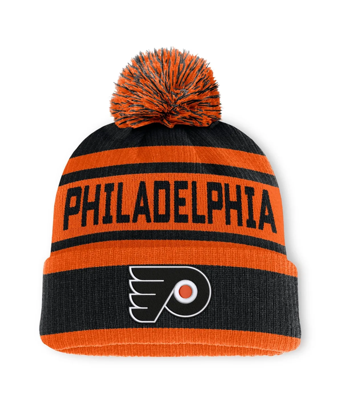 Philadelphia Flyers Fundamental Cuffed Knit Hat with Pom by Fanatics