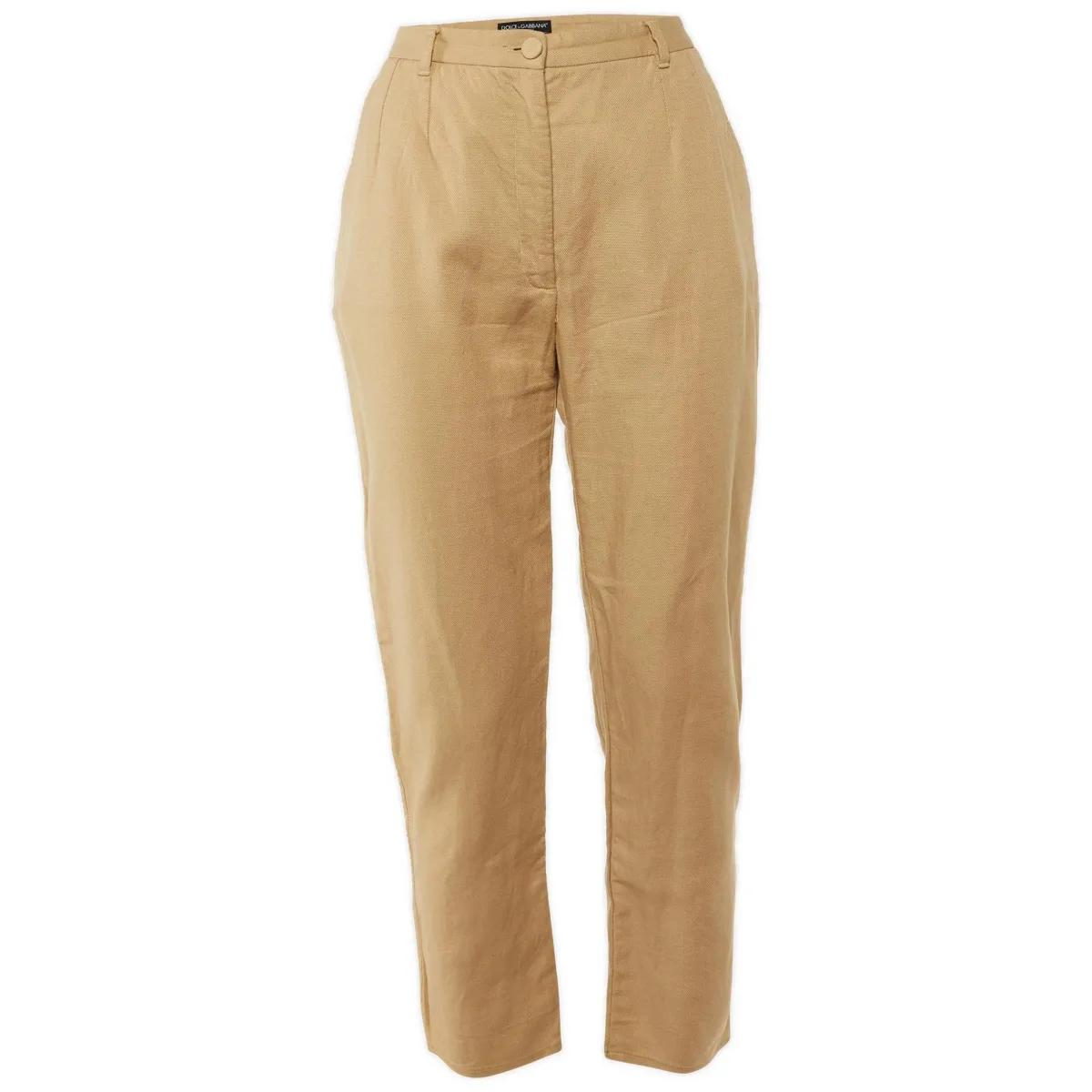 High-Rise Tapered Leg Cotton Pants by Dolce & Gabbana