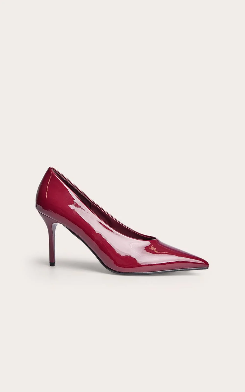 Patent Mid Heel Court Shoes