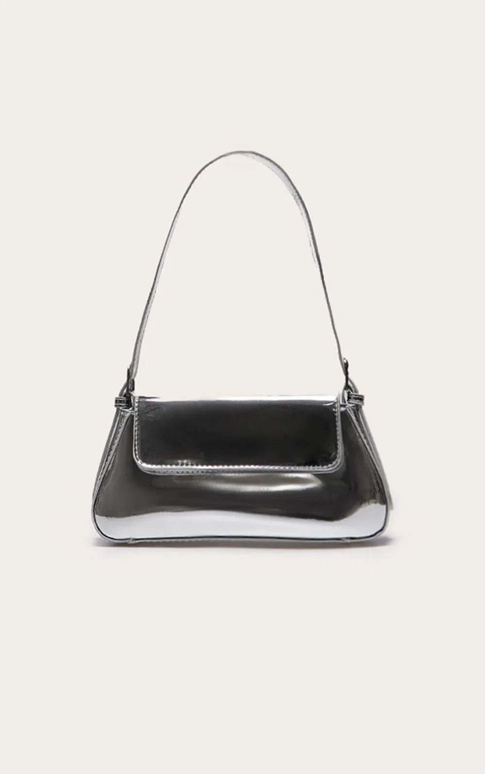 Metallic Trapeze Shoulder Bag